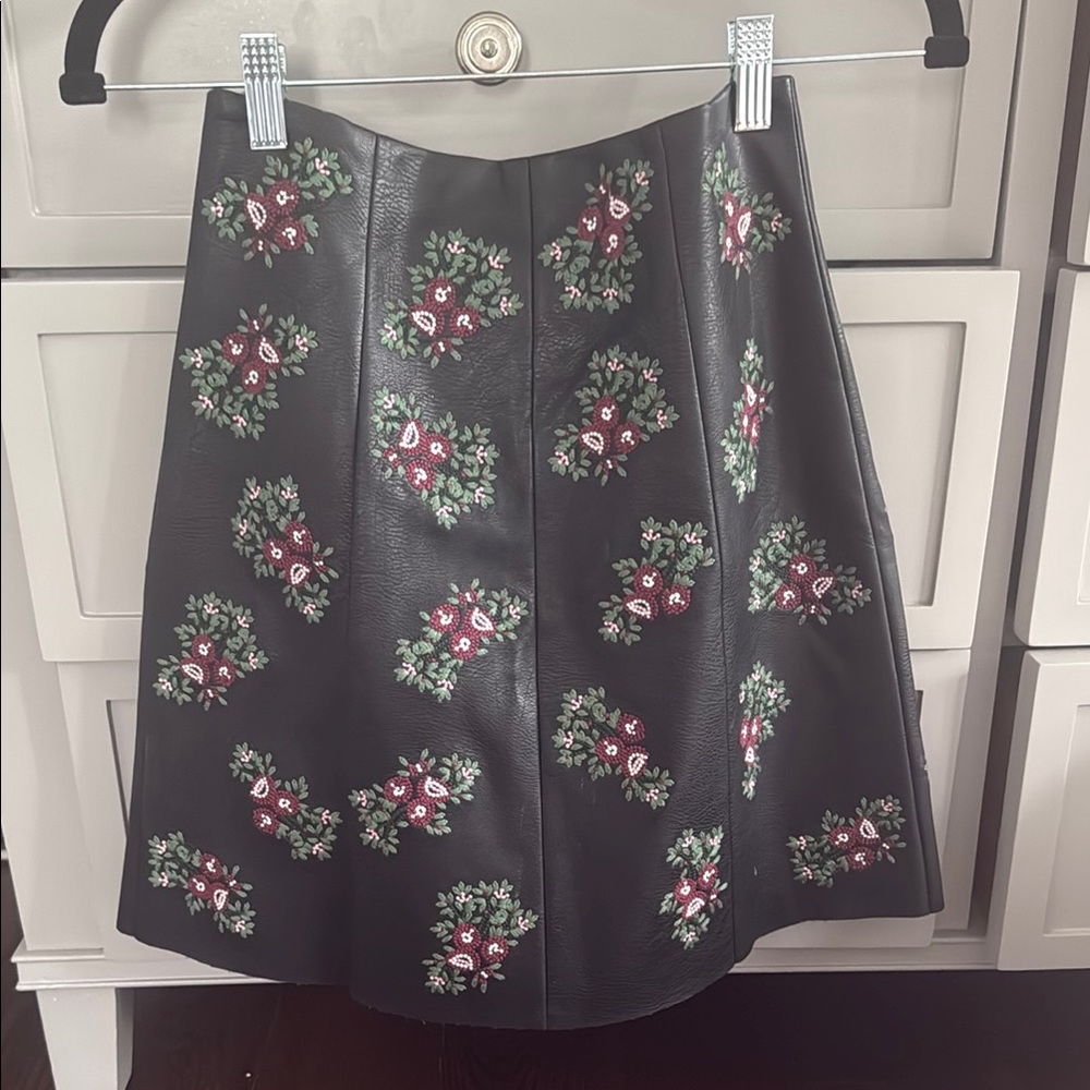 Club Monaco Gray Embellished A-line Mini Skirt